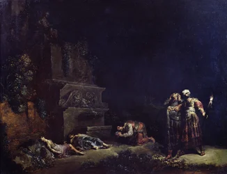 De ontdekking van de lichamen van Pyramus en Thisbe, c.1630-35